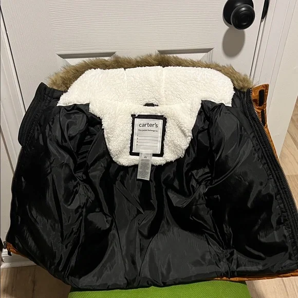 Carter’s Kids Boys Hooded Winter Puffer Coat Jacket 4T Brand New - Picture 2 of 5